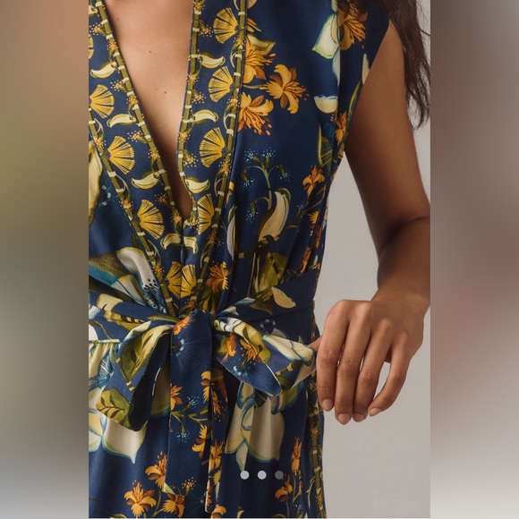 Farm Rio x Anthropologie Hummingbird Floral Jumpsuit - Picture 3 of 6